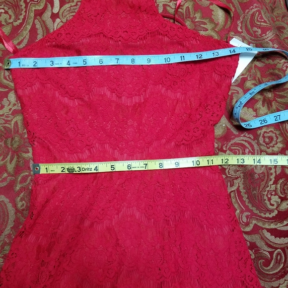 *SOLD*Halter Red lace Dress xs NWT - Picture 10 of 10